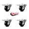 Service Caster 3.5 Inch Phenolic Wheel Swivel Bolt Hole Caster Set with Total Lock Brake SCC SCC-BHTTL20S3514-PHR-4 - alternate 6